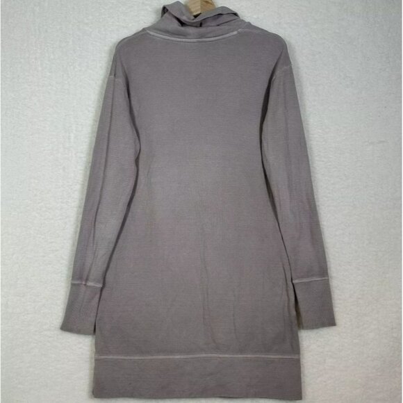 ATHLETA Women's Eco Wash Turtleneck Sweater sweatshirt Dress Silver Bell Size L - Picture 5 of 6